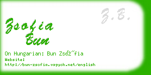 zsofia bun business card